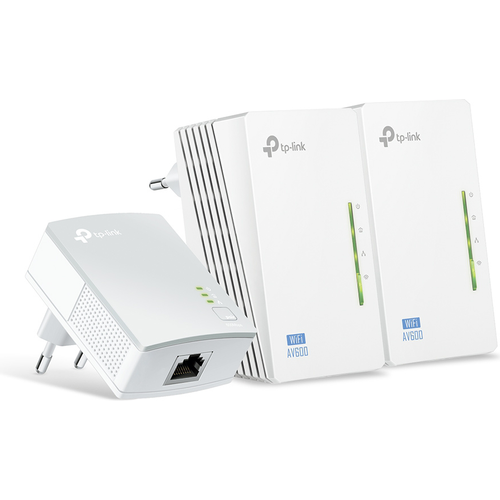 CPL TP Link Extender AV500 2 Port Powerline Wi Fi Extender 3 Pack KIT