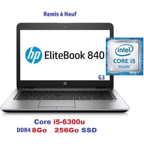 HP EliteBook 840 G3 i5 6ème 8Go RAM 256Go SSD