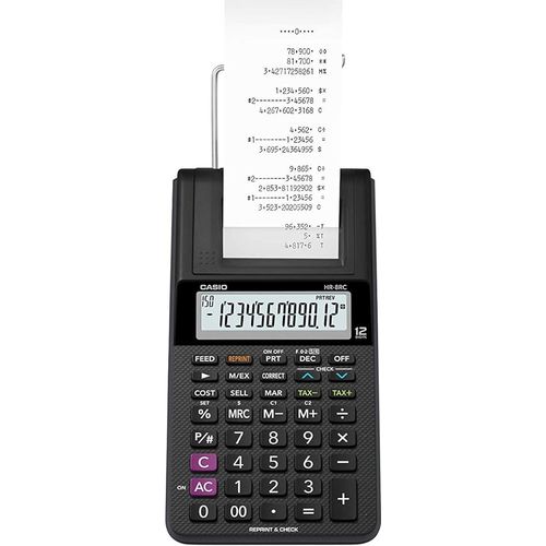 Calculatrice Imprimante Casio HR-8RC - Calculatrice de Bureau à Impression