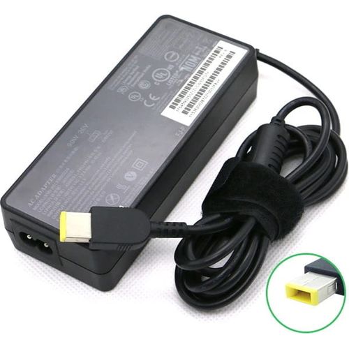 Chargeur Original Lenovo - Tête carré jaune - Occasion - 90W 20v, 4.5A