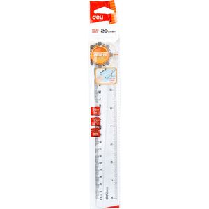Règle DELI Pioneer en plastique 20 cm/ 8 in