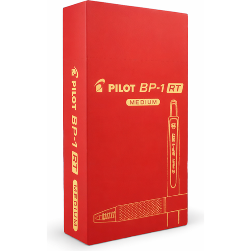 Stylo à bille rétractable Pilot BP-1 RT pack de 12 pcs - Rouge