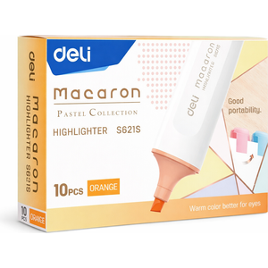 عبوة من 10 أقلام تمييز ديلي HIGHLIGHTER S621S – برقالي باستيل