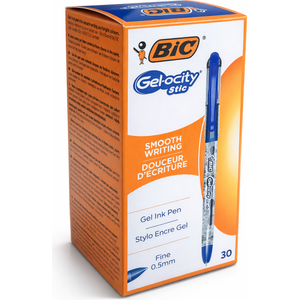 باك 30 قلم جل BIC Gel-ocity 0.5 مم – كتابة سلسة وحبر سريع الجفاف