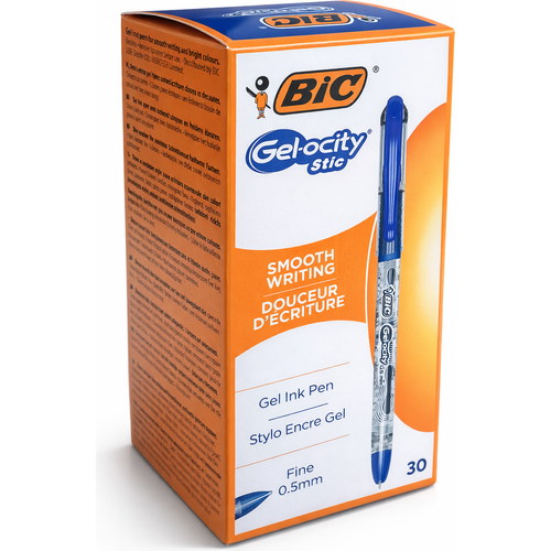 Stylo gel BIC Gel-ocity 0.5 mm-Bleu- pack de 30pcs