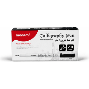 Stylo Calligraphie Monami 2.0 mm Pack de 12 pcs