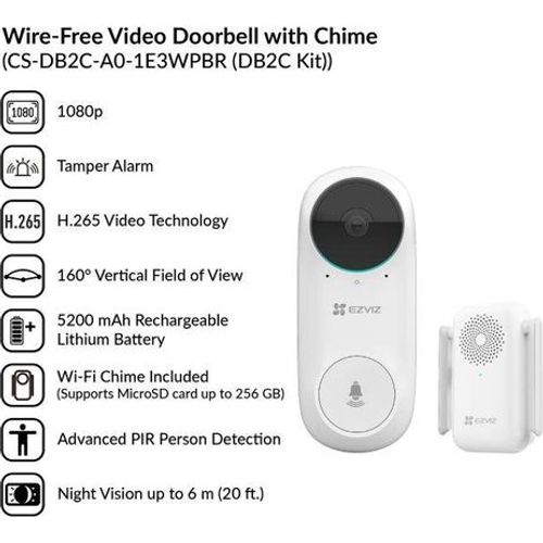 Interphone video Ezviz DB2C Video phone WIFI  - 2