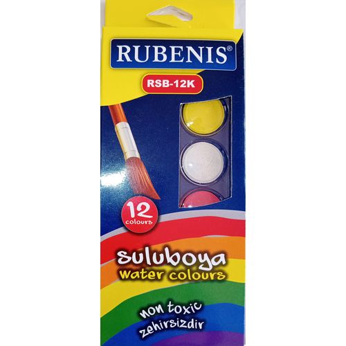 Peinture à eau RUBENIS 12 couleurs