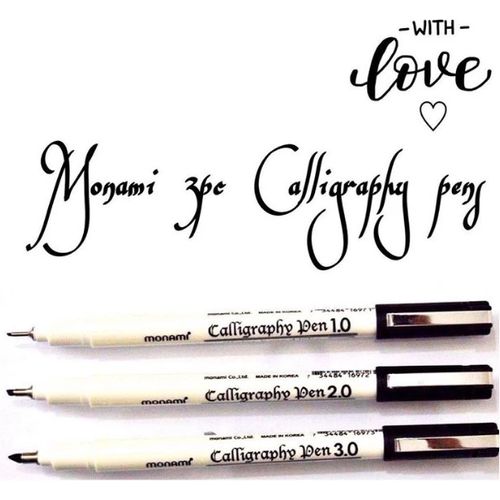 قلم الخط Monami 1.0 مم- أسود  - 3