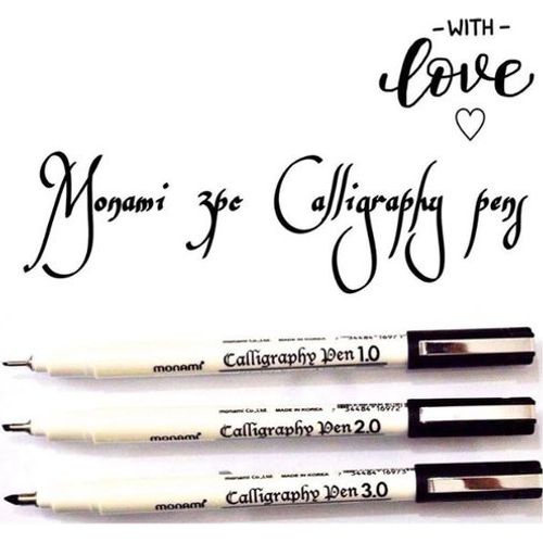 قلم الخط Monami 1.0 مم عبوة 12 قطعة  - 3