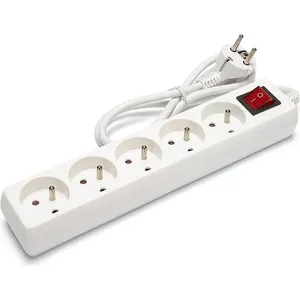 Ingelec Rallonge Multi-Prises - 5 Ports 2P+Terre 1.5m - Blanc