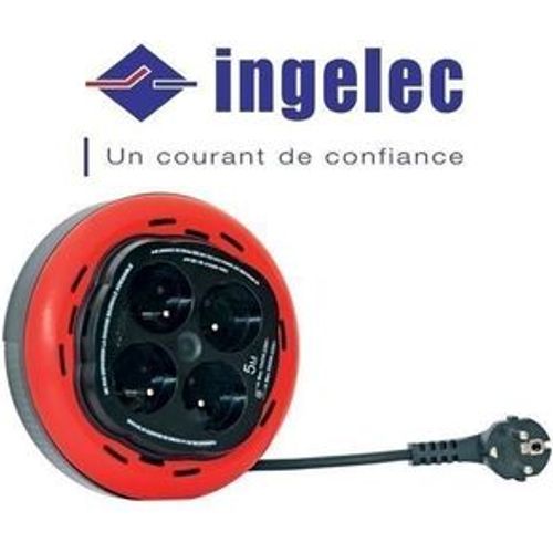 Enrouleur domestique 4x2P+T 5m