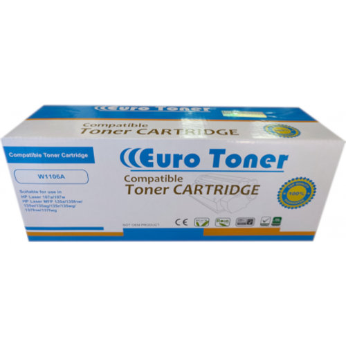 حبر طابعة HP 106A (W1106A) متوافق - EuroToner - 2