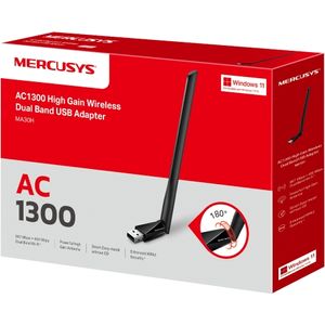 Adaptateur USB WiFi AC1300 bi-bande à gain élevé