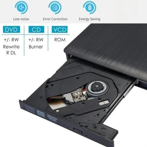 Lecteur et Graveur DVD - CD externe Dvd CD Usb 3.0 Ultra Slim Portable *8 -Noir - 2