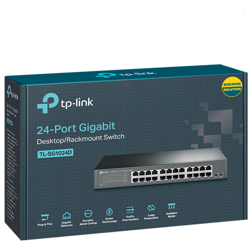 TP-Link Switch 24 Ports Gigabit (Bureau/Rackable, Boîtier Métal)