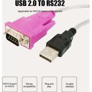 Câble Série USB 2.0 vers RS232 DB9 Mâle 1.5M