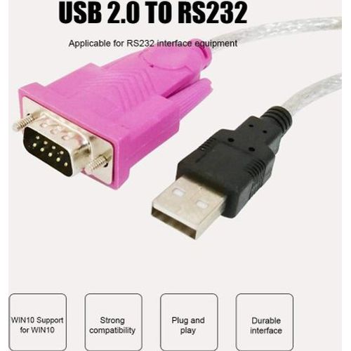Câble Série USB 2.0 vers RS232 DB9 Mâle 1.5M