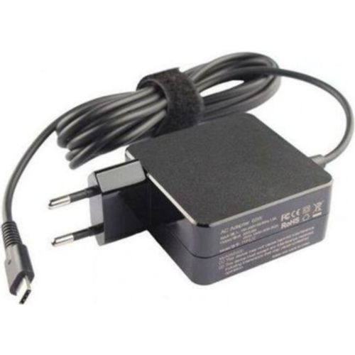 شاحن متوافق من نوع Type-C بقوة 65 واط لأجهزة الكمبيوتر المحمولة من لينوفو، اتش بي، وديل.