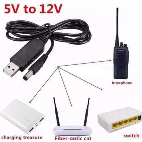 Alimentation USB BOOST CABLE 5V To 12V 1m Convertisseur vers Routeur\Modem\Wifi - 2