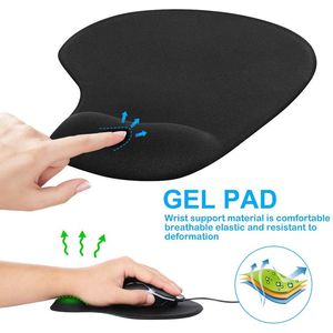 Tapis de souris de repose-poignet en gel. Confortable antidérapante Noir bureau