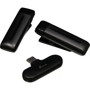 دو ميكروفون سلكي لاسلكي بتردد 2.4 غيغاهرتز مع تقنية تقليل الضوضاء