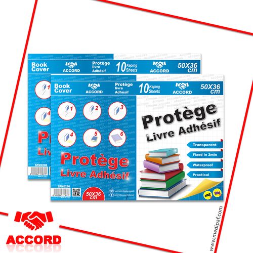 Protège Livre Adhésif ACCORD 10PCS - 2