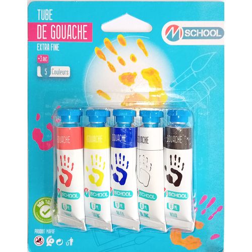 Gouaches 5 Tubes MSCHOOL