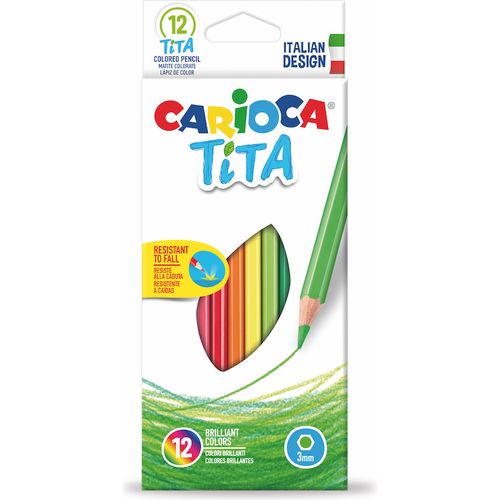 Crayons de couleurs CARIOCA TITA Triangular 12 couleurs longues