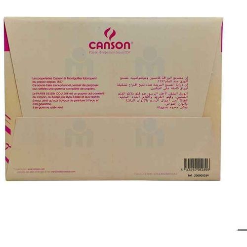 Canson drawing paper 10 sheets colored 220g/m² - 2