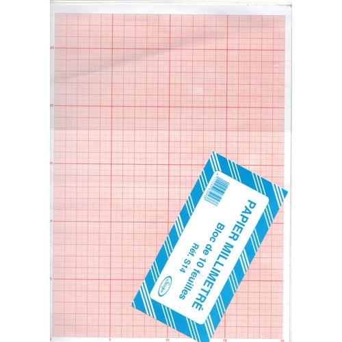Papier millimétré bloc de 10 feuilles A4 - SICOPA - 2