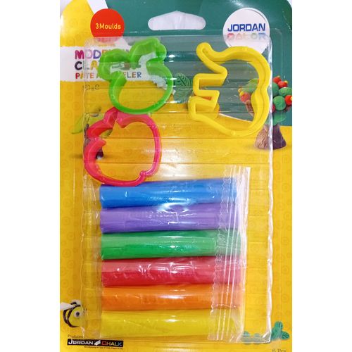 Modeling clay JORDAN COLOR 6 colors with 3 molds - 3