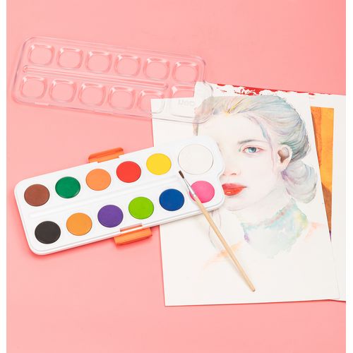 دهان "ديلي كولور إيموشن" المائي بـ 12 لونًا + فرشاة واحدة - 3