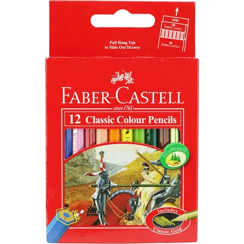 Crayons de couleurs Faber-Castell 12 couleurs mini