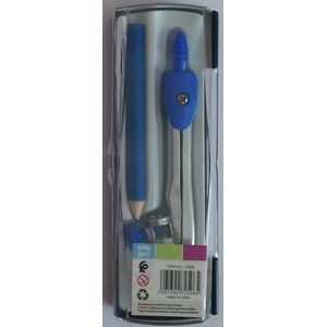 Compas Kinggift avec crayon - Bleu