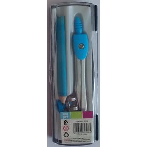 Compas Kinggift avec crayon - Bleu ciel