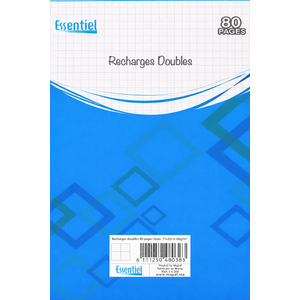 Double Feuilles Petit format Blanche 80P ESSENTIEL 