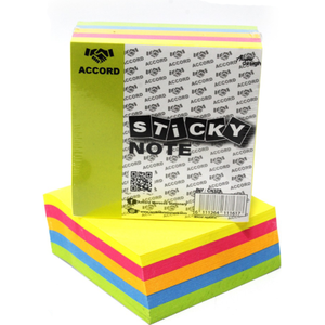 Post it ACCORD Sticky Note 5 couleurs -sans lignes