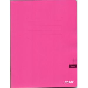 Cahier ancor 96p piqué Petit Format 90g Grand Carreaux - rose
