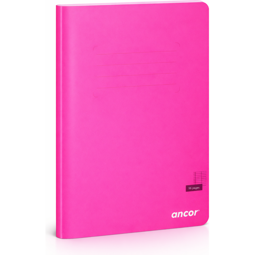 Cahier ancor A5 96p piqué 90g Grand Carreaux - rose