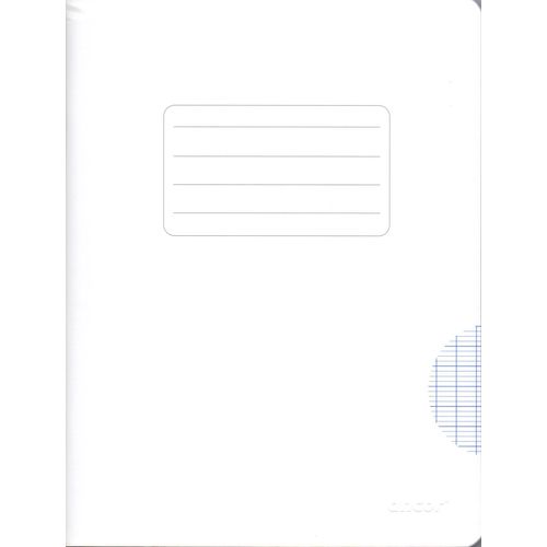 Cahier ancor 96p piqué Petit Format 90g Grand Carreaux-blanc