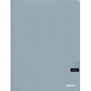 Cahier ancor 96p piqué Petit Format 90g Grand Carreaux-gris