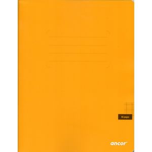 Cahier ancor 96p piqué Petit Format 90g Grand Carreaux-jaune