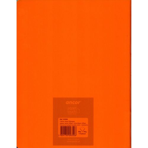 Cahier ancor 96p piqué A5 90g Grand Carreaux-orange - 2