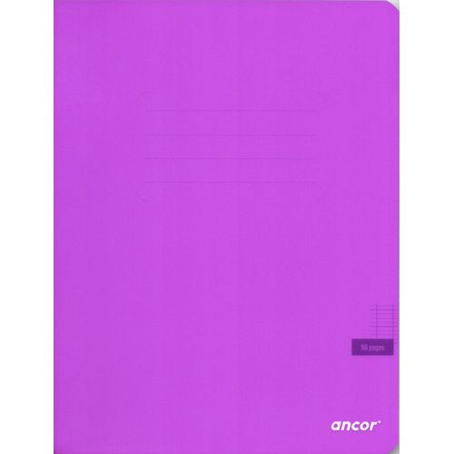Cahier ancor 96p piqué Petit Format 90g Grand Carreaux-mauve