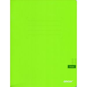 Cahier ancor 96p piqué Petit Format 90g Grand Carreaux-vert_clair