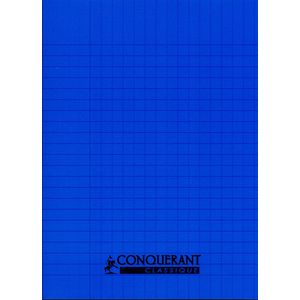 Cahier CONQUERANT 96p piqué Petit Format 90g Grand Carreaux-bleu