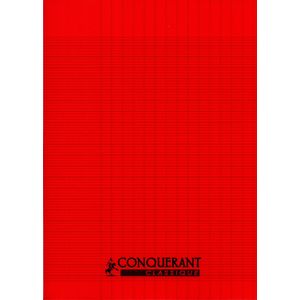 Cahier CONQUERANT 96p piqué Petit Format 90g Grand Carreaux-rouge