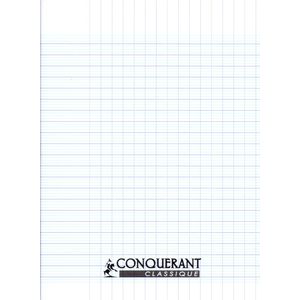 Cahier CONQUERANT 96p piqué Petit Format 90g Grand Carreaux-blanc