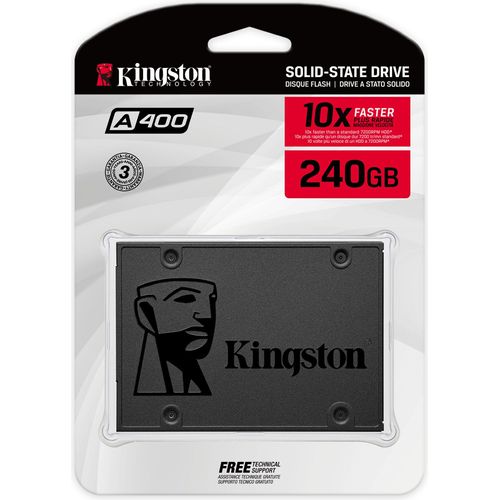 Disque Dur interne SSD Kingston A400 SATA 2.5" 240 Go - 2